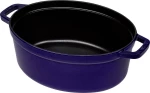Staub Oval Cocotte Βαθιά Κατσαρόλα από Μαντέμι 5.5lt / 31cm Dark Blue