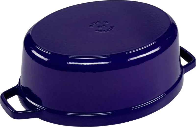 Staub Oval Cocotte Βαθιά Κατσαρόλα από Μαντέμι 5.5lt / 31cm Dark Blue