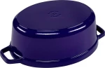 Staub Oval Cocotte Βαθιά Κατσαρόλα από Μαντέμι 5.5lt / 31cm Dark Blue