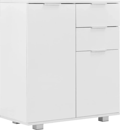 Μπουφές Ψηλός Γυαλιστερός Λευκός 71 x 35 x 76 εκ. Μοριοσανίδα