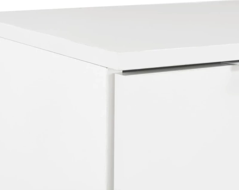 Μπουφές Ψηλός Γυαλιστερός Λευκός 71 x 35 x 76 εκ. Μοριοσανίδα