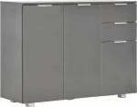 Μπουφές Γυαλιστερός Γκρι 107 x 35 x 76 εκ.