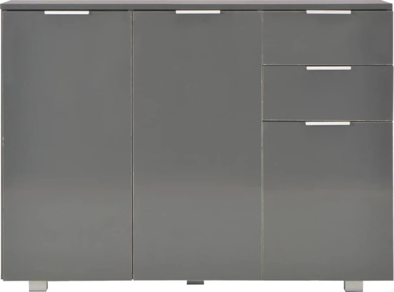 Μπουφές Γυαλιστερός Γκρι 107 x 35 x 76 εκ.