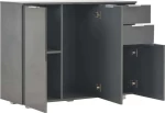 Μπουφές Γυαλιστερός Γκρι 107 x 35 x 76 εκ.