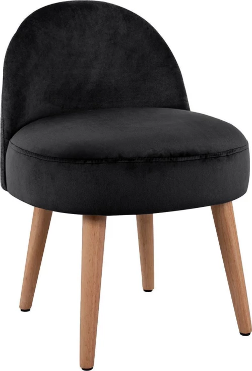 Σκαμπό Σαλονιού Yasmine Μαύρο 47x43x63.5cm