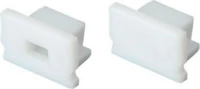 Aca Lighting Σετ 2 Τεμάχια Τάπες Πλαστικές Με & Χωρίς Τρύπα Για Προφίλ P127 , EP127