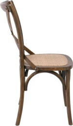 Καρέκλα οξιά Καρυδί/ Κάθισμα Ψάθα 48x52x89cm zww destiny Ε7020,2