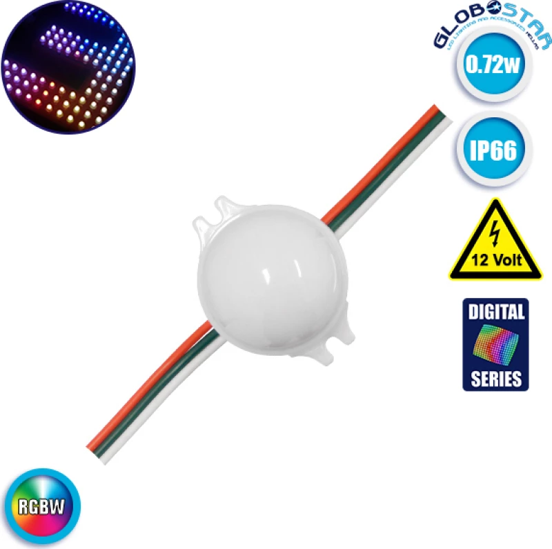 GloboStar LED Module 12V 0.72W RGB 20τμχ