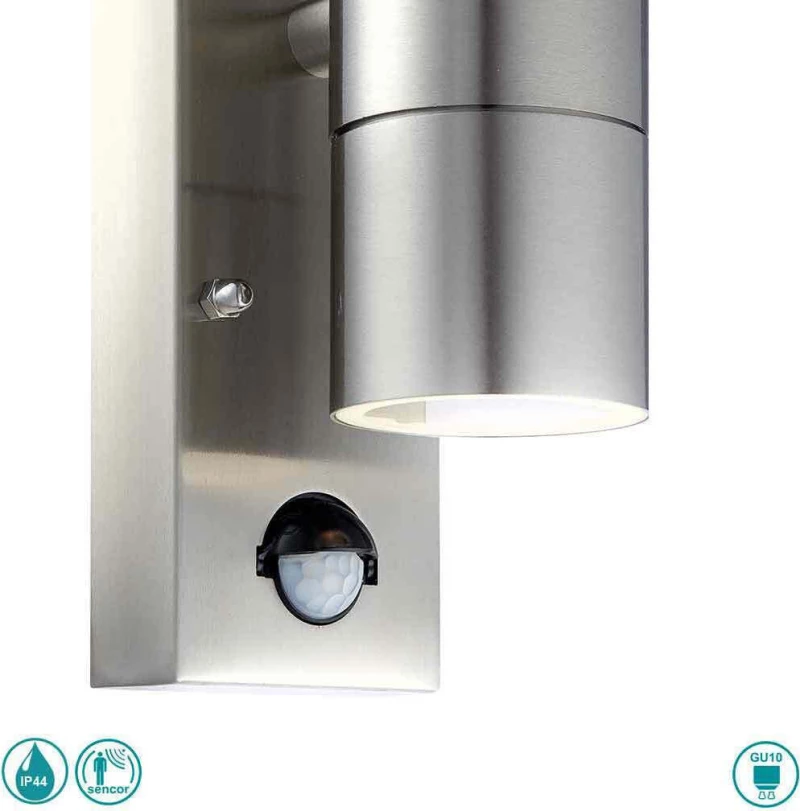 Globo Lighting Style Επιτοίχιο Εξωτερικό Φωτιστικό Ασημί 3201-2SL