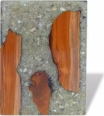 Σκαμπό από Μασίφ Ξύλο Teak και Ρητίνη