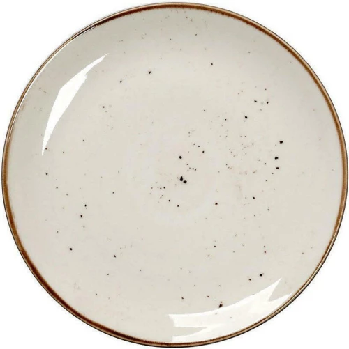 Espiel Terra Πιάτο Ρηχό από Πορσελάνη Κρεμ με Διάμετρο 26.5cm 6τμχ