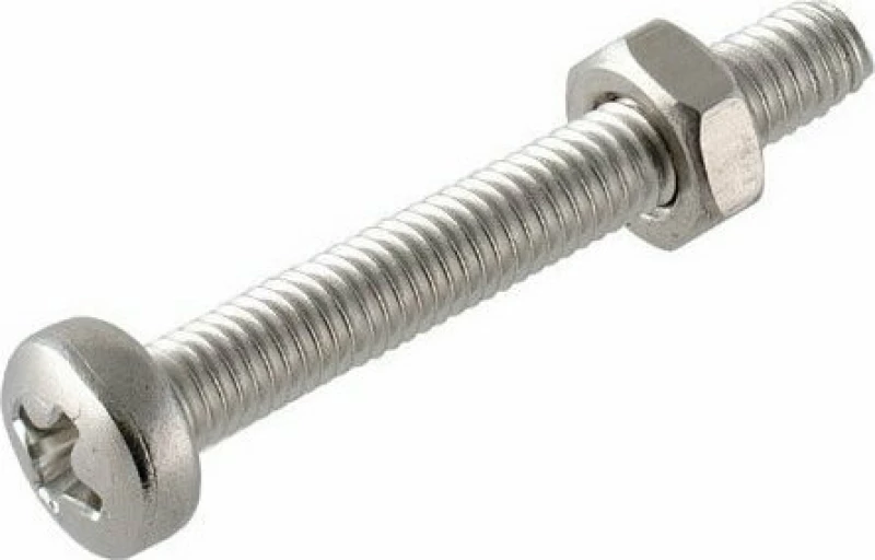 Μηχ/βιδα Κυλινδρ SL & Περικόχλιο M4x16 Inox A2 DIN84 10Τμχ