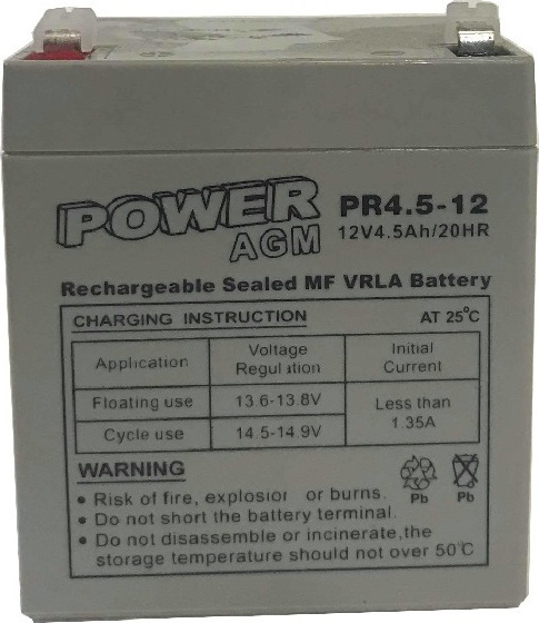 Μπαταρία VRLA Power PR4.5-12 12V 4.5Ah