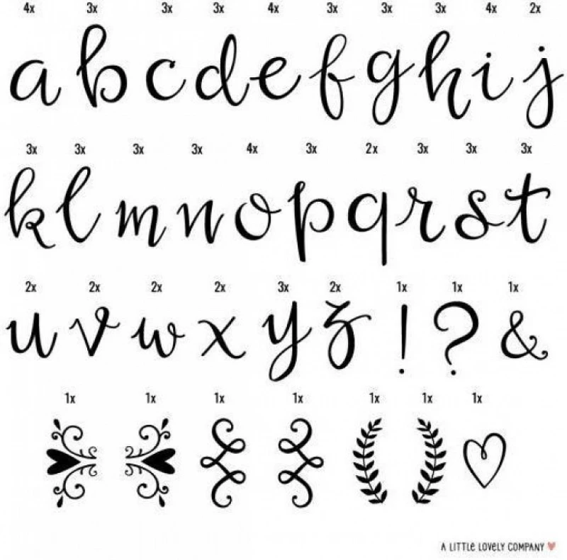 A Little Lovely Company Σετ Script Για Τον Φωτιζόμενο Πίνακα Lightbox LTLE018