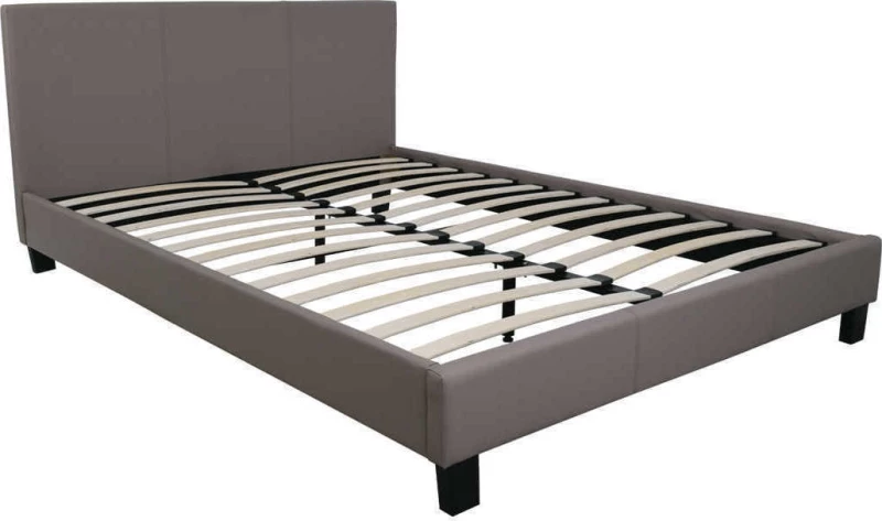 Wilton Cappucino Κρεβάτι Διπλό Δερματίνη / Με Τάβλες 150x200cm
