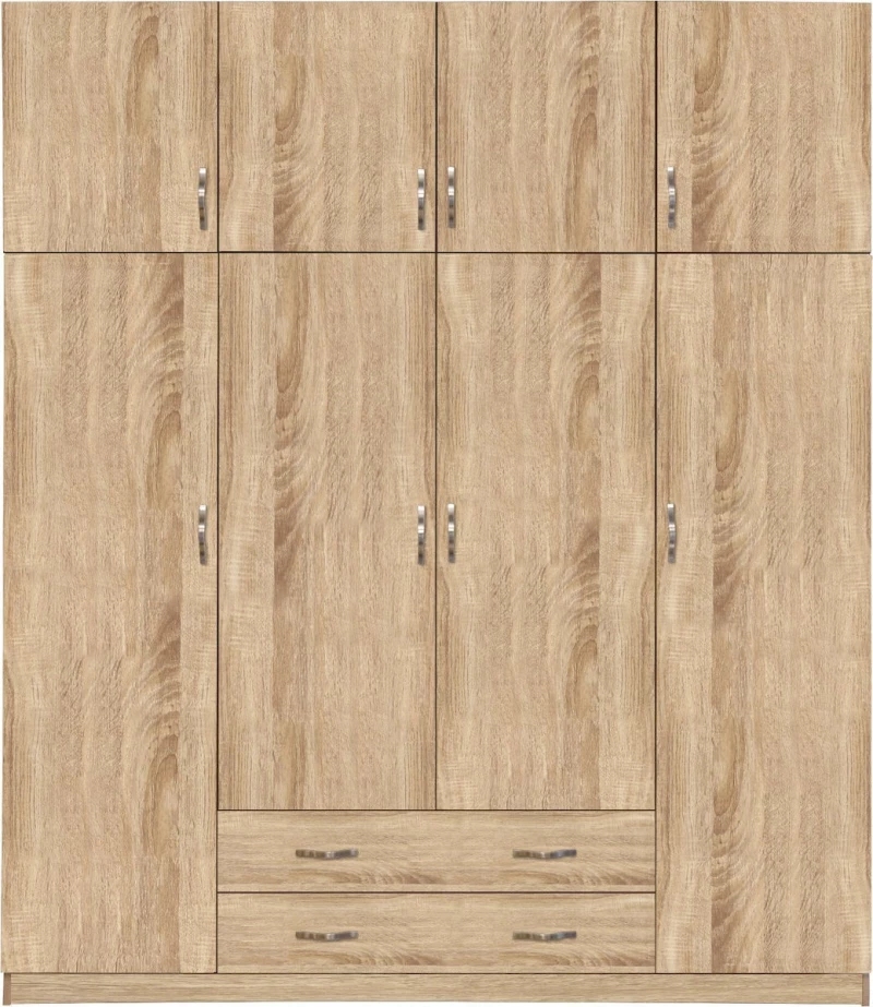 Ντουλάπα Τετράφυλλη με Πατάρι 200x55.5x240cm