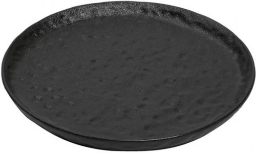 Espiel Lava Πιάτο Γλυκού Κεραμικό Μαύρο με Διάμετρο 20cm 4τμχ