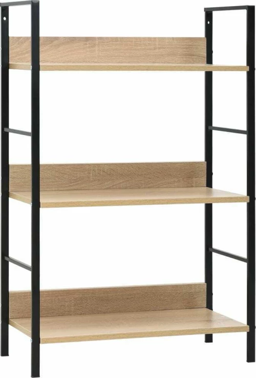 Βιβλιοθήκη με 3 Ράφια Χρώμα Δρυός 60x27,6x90,5 εκ. Μοριοσανίδα
