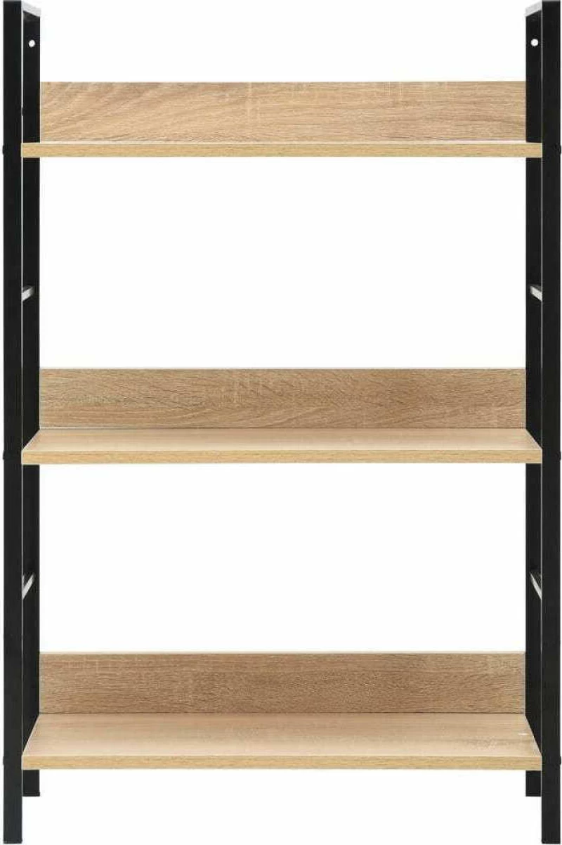 Βιβλιοθήκη με 3 Ράφια Χρώμα Δρυός 60x27,6x90,5 εκ. Μοριοσανίδα