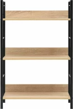 Βιβλιοθήκη με 3 Ράφια Χρώμα Δρυός 60x27,6x90,5 εκ. Μοριοσανίδα