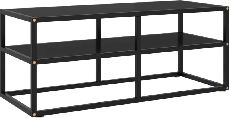 Έπιπλο Τηλεόρασης Μαύρο Γυαλί 100x40x40cm