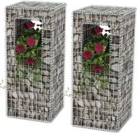 Συρματοκιβώτια Στύλοι/Γλάστρες 2τμχ 50x50x120cm 142544
