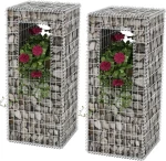 Συρματοκιβώτια Στύλοι/Γλάστρες 2τμχ 50x50x120cm 142544