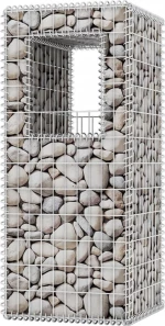 Συρματοκιβώτια Στύλοι/Γλάστρες 2τμχ 50x50x120cm 142544