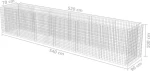 Συρματοκιβώτιο Γλάστρα 540x90x100cm Γαλβανισμένος Χάλυβας 143554