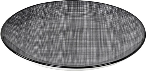 Espiel Linea Πιάτο Γλυκού Κεραμικό Μαύρο με Διάμετρο 21cm 6τμχ