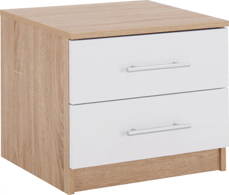 Κομοδινο Μελαμινης Hm2220.06 Sonama - Λευκο 48X40,5X41,5 Εκ.