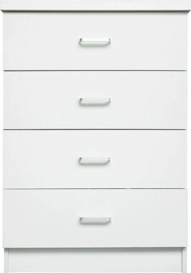 DRAWER Συρταριέρα με 4 Συρτάρια, Απόχρωση Άσπρο