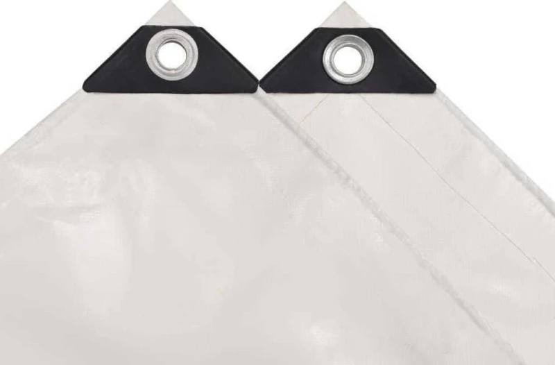 vidaXL Μουσαμάς 650gr/m² Λευκός 3x4m 43840