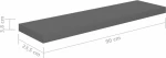 Ράφι Τοίχου S/4 Γυαλιστερό Γκρι 90x23.5x3.8cm