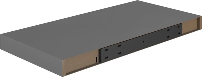 Ράφι Τοίχου S/4 Γυαλιστερό Γκρι 50x23x3.8cm