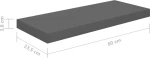 Ράφι Τοίχου Γυαλιστερό Γκρι 60x23.5x3.8cm
