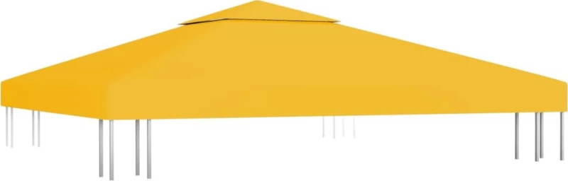 vidaXL Κάλυμμα για Κιόσκι 2 Επιπέδων Κίτρινο 3x3m 310gr/m² 312073