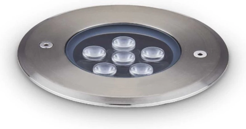 Ideal Lux Χωνευτό Σποτ Εξωτερικού Χώρου Led Ασημί Ø12 Floor 30° 255668