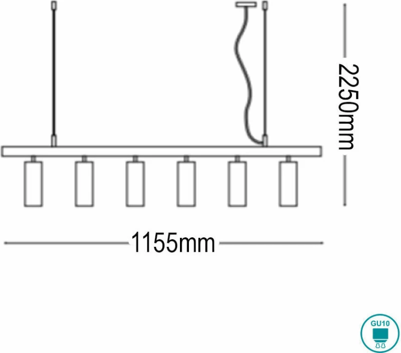 Ideal Lux Dynamite Σποτ με 6 Φώτα και Ντουί GU10 σε Λευκό Χρώμα