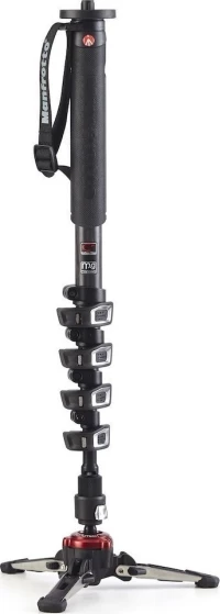 Manfrotto XPRO Carbon 5 Section Fluid Video Monopod, FLUIDTECH base MVMXPROC5