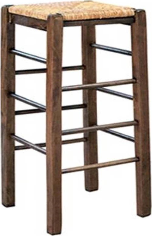 Σκαμπό Μπαρ Καρυδί 35x35x80cm