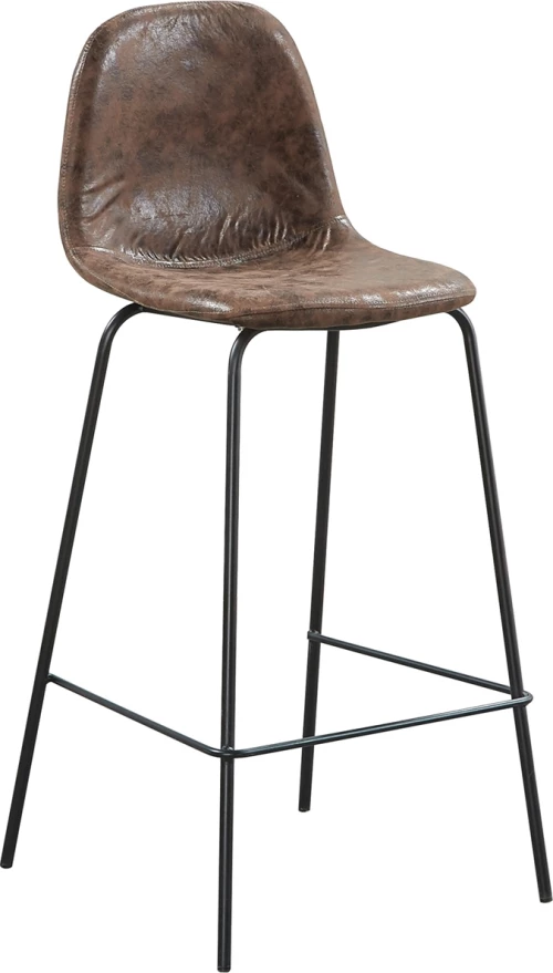 Σκαμπό Μπαρ Celina Μαύρο / Suede Καφέ 47x51x97cm