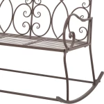 Παγκάκι Κήπου Αντικέ Καφέ 104 εκ. Σιδερένιο