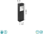 Eglo Εξωτερικό Φωτιστικό Δαπέδου Manfria Μαύρο 98096
