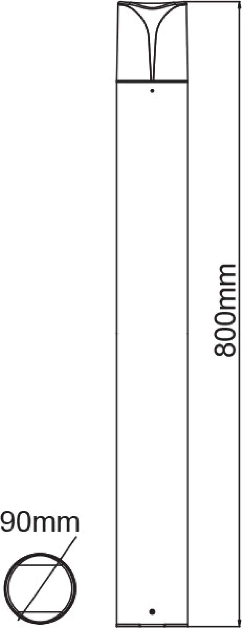 Aca Εξωτερικό Φωτιστικό Δαπέδου Μαύρο LG8303G-800