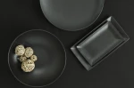 Nava Caviar Πιάτο Βαθύ από Πορσελάνη Μαύρο 25x25cm