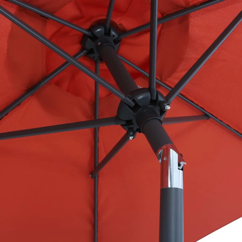 vidaXL Ομπρέλα Τερακότα 200 x 211 εκ. Αλουμινίου