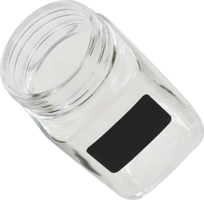 vidaXL Δοχείο Γυάλινο με Αυτοκόλλητο 300ml 12τμχ
