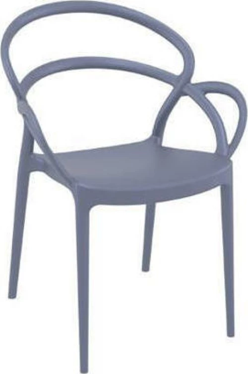 Καρέκλα Πολυπροπυλενίου Mila Dark Grey