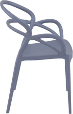 Καρέκλα Πολυπροπυλενίου Mila Dark Grey
